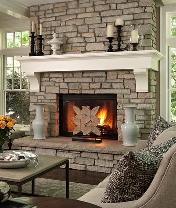 stone fireplace high end